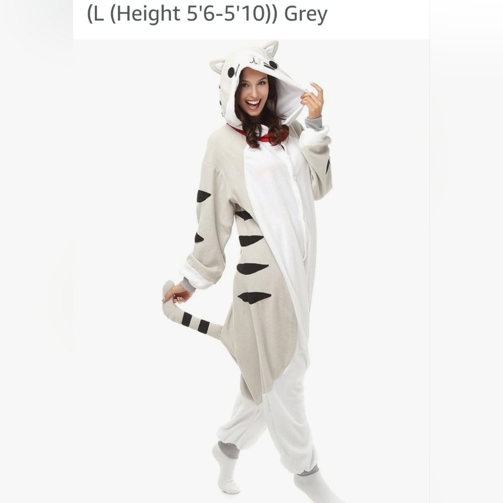 Grey cat onesie/costume (ADULT)